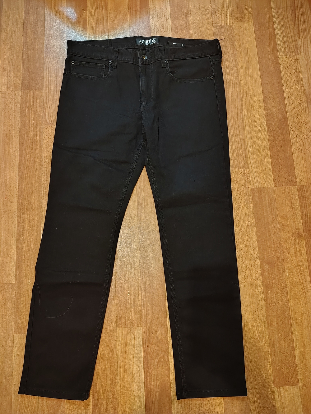 Hot Topic Rude Mens Black Skinny Jeans 34x30 Emo Goth Punk Grunge Rocker